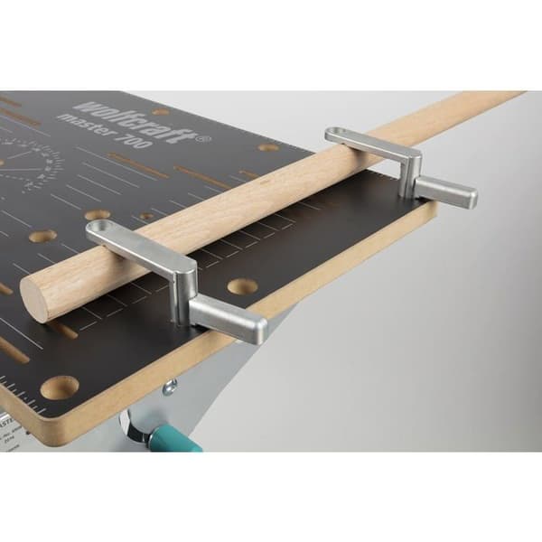 Snabbklämmor för arbetsbänk - WOLFCRAFT - Set med 2 perforerade aluminiumflänsar 20 mm