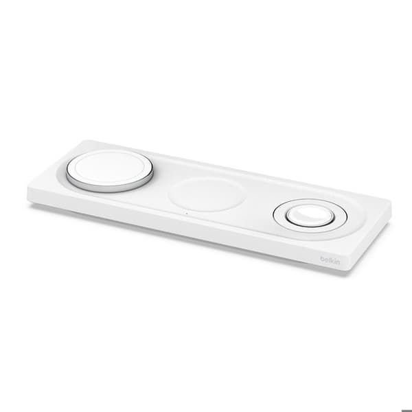 Belkin 3-i-1 MagSafe-laddare, MFi-certifierad, snabbladdning för iPhone 13 och 12 Series Pro, Pro Max, mini, Apple