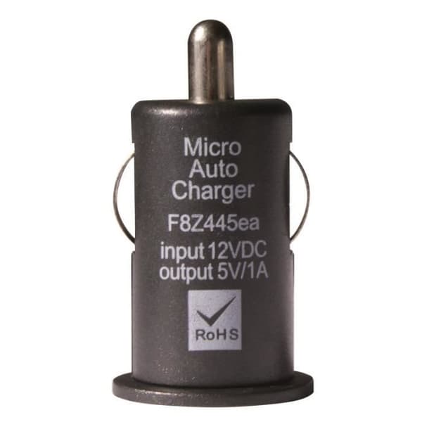 Waytex 59213V Mini USB-laddare på 1A cigarettändaruttag Svart