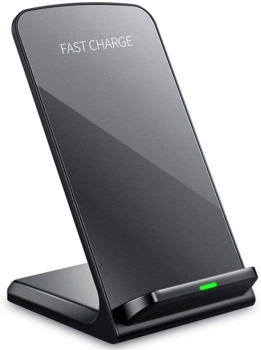 Tec-digi - 1 - Qi trådlös laddare för mobiltelefon, snabbladdare för iPhone Samsung Phone Qi Certified Black