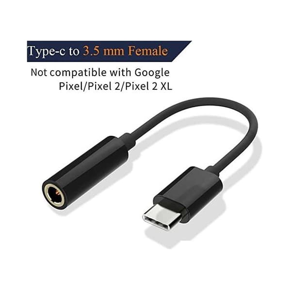 Ljudadapter - DCU - Type C Hane USB - 3,5mm Hona Ljud - Svart - ABS