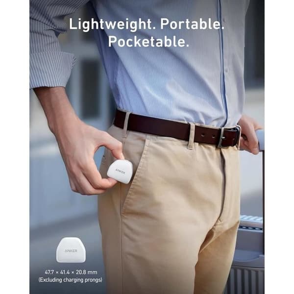 Snabbladdare - ANKER - Nano 20W - USB C - PIQ 3.0 - Kompatibel med iPhone 12/12 Pro/Pro Max