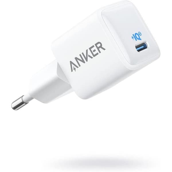 Snabbladdare - ANKER - Nano 20W - USB C - PIQ 3.0 - Kompatibel med iPhone 12/12 Pro/Pro Max