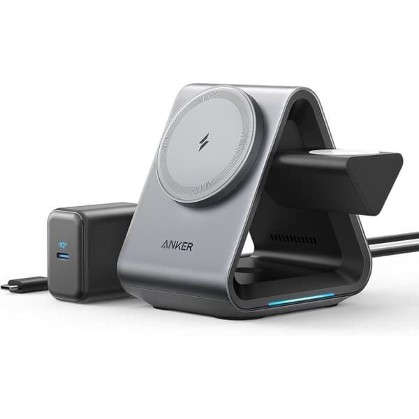 Laddare - Anker - 737 MagGo - 3-i-1 - Snabbladdning 15 W - MFi-certifierad