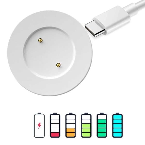 OCIODUAL Kabel 80cm USB + Laddstation 2 Pin Vit Kompatibel med Huawe Watch GT-2-2E Honor Watch Magic-2-Dream Laddare