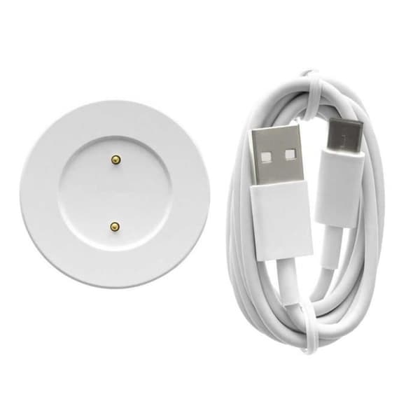 OCIODUAL Kabel 80cm USB + Laddstation 2 Pin Vit Kompatibel med Huawe Watch GT-2-2E Honor Watch Magic-2-Dream Laddare