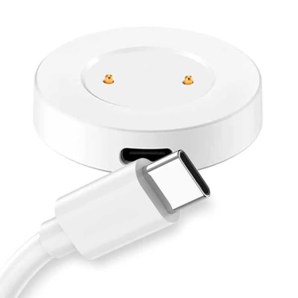 OCIODUAL Kabel 80cm USB + Laddstation 2 Pin Vit Kompatibel med Huawe Watch GT-2-2E Honor Watch Magic-2-Dream Laddare