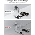 Miniatyrbild 3 av 4: Trådlösladdare 3-i-1 - INIU - MagSafe - Kompatibel med iPhone, Apple Watch, AirPods - Svart