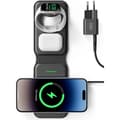 Miniatyrbild 1 av 4: Trådlösladdare 3-i-1 - INIU - MagSafe - Kompatibel med iPhone, Apple Watch, AirPods - Svart