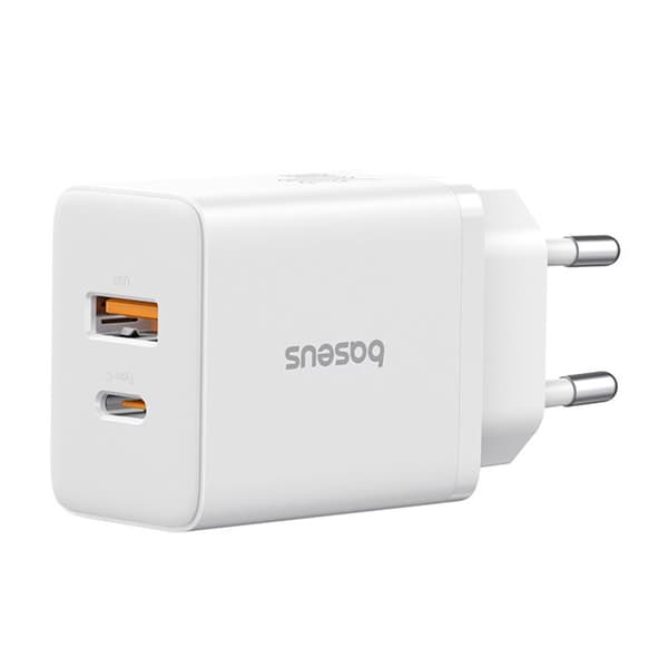 USB-laddare, Typ-C, Snabbladdning 30W - Baseus (P10111404213-00) - Vit Månljus