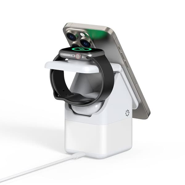 Laddstation - Duzzona - W20 - 15W - LED-ljus - Vit
