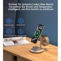 Miniatyrbild 2 av 4: Trådlös laddstation 3 i 1 - DEESOOCO - Mag-Safe - 15W - Kompatibel med iPhone, Apple Watch, AirPods