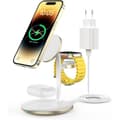 Miniatyrbild 1 av 4: Trådlös laddstation 3 i 1 med QC 3.0-adapter på 18 W Kompatibel med iPhone 14 12-serien