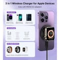 Miniatyrbild 3 av 4: Laddare 3 i 1 - Apple - Mag Safe - Kompatibel med iPhone 15/14/13/12 - Apple Watch - AirPods 3 Pro