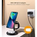 Miniatyrbild 4 av 4: Trådlös laddare 3 i 1 - BHHB - USB C 18W - Kompatibel med iPhone, Apple Watch, AirPods - 15W snabb