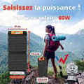 Miniatyrbild 2 av 2: Bärbar solenergiladdare - WONDER FULL ENERGY - Panel 60W - Snabbladdning - Vattentålighet IP65 - Fällbar