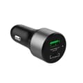Miniatyrbild 1 av 6: USB-bil laddare Crong Power 63WC PD 45W + USB QC 3.0 18W (svart)