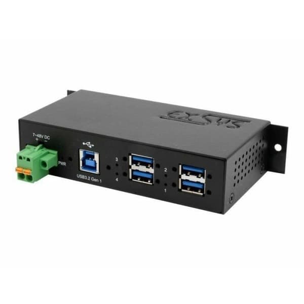 EXSYS hub usb 3.2 extern med 4 portar inkluderad kabel med usb-kabel och kit - EX-1185HMVS-2