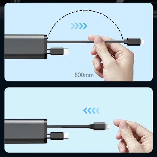 AUTOLATURI USB C 30W APPLE LIGHTING ÖTÖKÖNLAITTEELLE 12V 24V 4in1