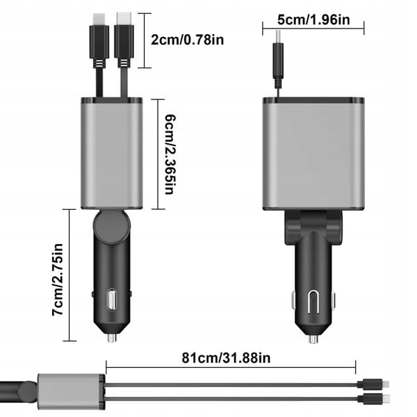 AUTOLATURI USB C 30W APPLE LIGHTING ÖTÖKÖNLAITTEELLE 12V 24V 4in1
