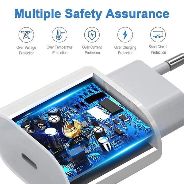 Snabbladdare 25W - Yuan Yuan - Samsung Galaxy S24+ Plus 5G - USB-C - Kabel Ingår - Vit