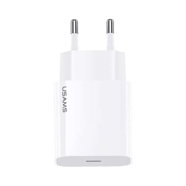 Laddare USB-C Power Delivery 3.0 20W Ultra Snabb Kompakt Usams Vit