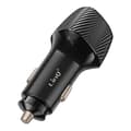 Miniatyrbild 5 av 5: Laddare Bil 48W USB-C + USB Snabbladdning Kolfiber Design LinQ Svart