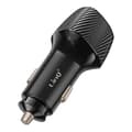 Miniatyrbild 2 av 5: Laddare Bil 48W USB-C + USB Snabbladdning Kolfiber Design LinQ Svart