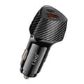 Miniatyrbild 1 av 5: Laddare Bil 48W USB-C + USB Snabbladdning Kolfiber Design LinQ Svart