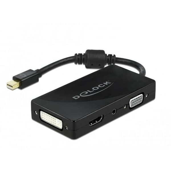 Delock Adapter Mini DisplayPort 1.2 till VGA/HDMI/DVI/Audio - 62073