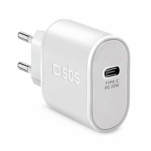 Väggladdare - SBS - LB13462225 - Typ C - 20W - Vit Vit