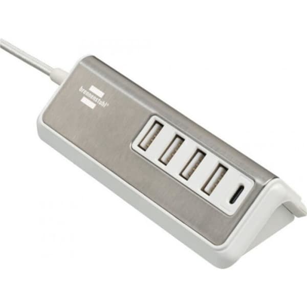 Brennenstuhl Multiladdare estilo USB med 1,5m textilkabel 4x USB-laddare typ A + 1x typ C 1508230