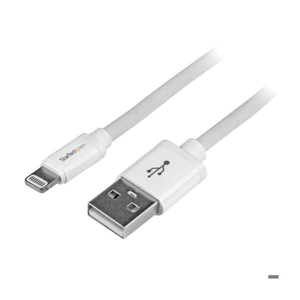 Lightning-kabel till USB - StarTech.com - USBLT2MW - 2 m - Vit - Synkronisering och laddning