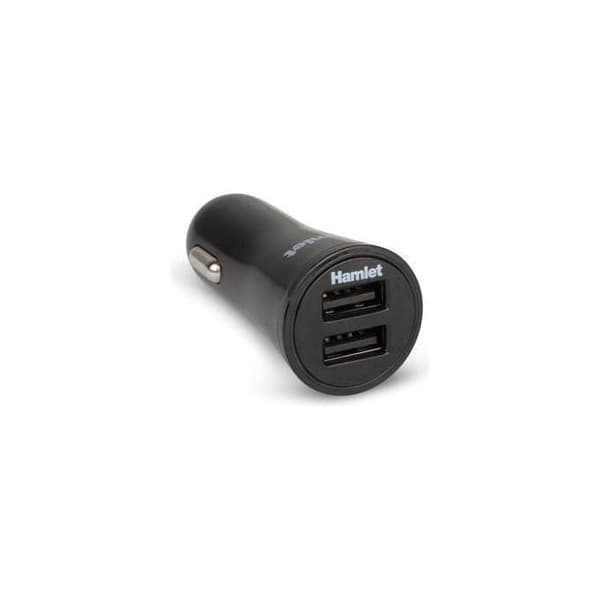 Hamlet XPW12U234 mobiltelefonladdare Auto Svart - Mobiltelefonladdare (Auto, Cigarettändare, 5 V, Svart)