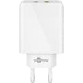 Miniatyrbild 1 av 4: Dubbel USB QC3.0 28W snabbladdare upp till 4x snabbare Vit