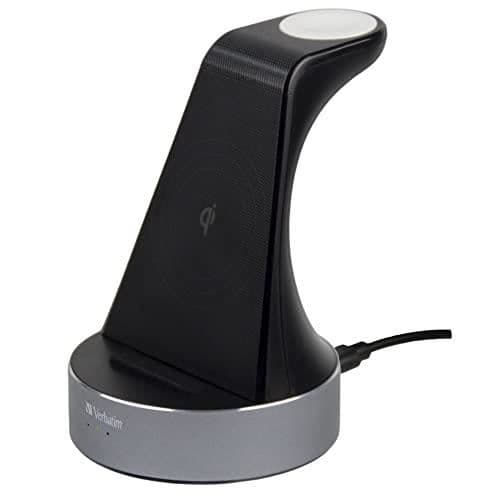 VERBATIM WCS-01 ALUMINIUM 2 I 1 QI MFI TRÅDLÖS + APPLE WATCH LADDARE Svart