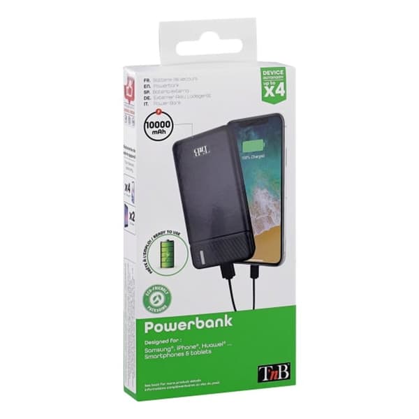Powerbank T'NB PBU10000 Sort 10000 mAh