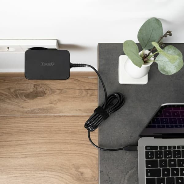 Vægoplader TooQ TQLC-USBCGAN100PD Sort 100 W