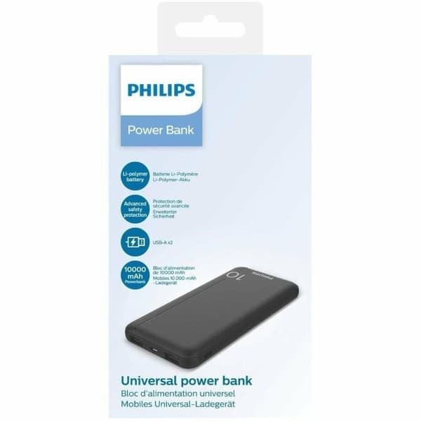 Powerbank Philips DLP1810NB/62 Sort 10000 mAh