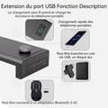 Miniatyrbild 3 av 4: INN Stöd för monitor 550x220x90mm multifunktionellt USB 3.0 med 6 USB induktionsladdning skärmhöjare för PC laptop