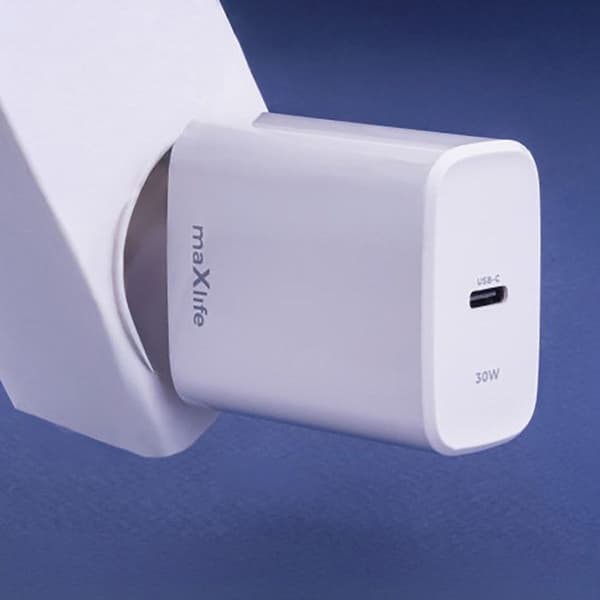 Laddare USB-C 30W PD QC Ultra Snabb Maxlife Vit