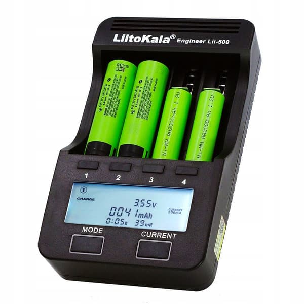 Universal oplader til 18650 26650 LiitoKala Lii-500 batteripakker