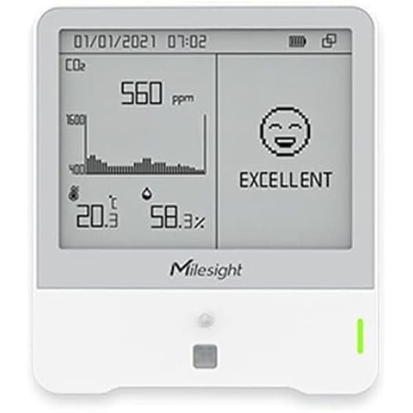 Övervakningssensor för miljö - MILESIGHT - AM307-868M - LoRaWAN - 7 i 1 - Vit