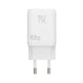 Pikkukuva 2 / 4: Rvelon Väggladdare 2x USB-C + USB-A 65W GaN - Vit