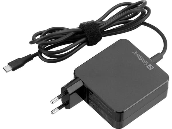 Sandberg USB-C AC-oplader PD65W EU 1M, 135-79 Sort