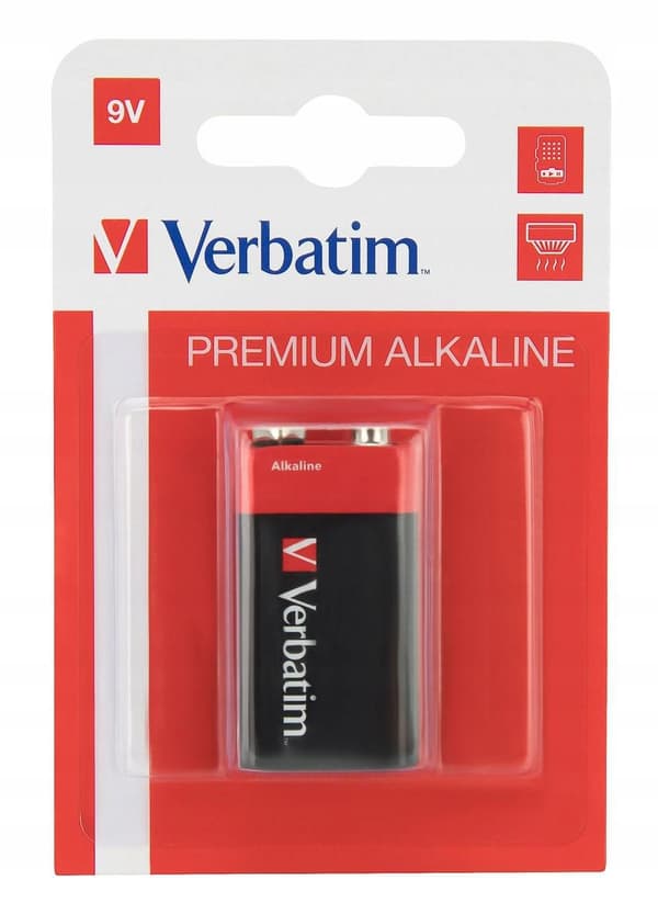 Verbatim ALKALINE Batteri 9V 1 PAKKE, 49924