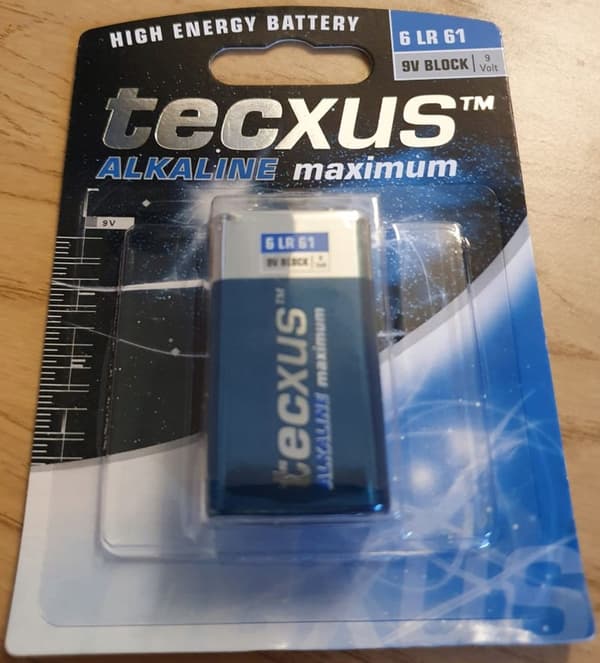 CoreParts Alkalisk Batteri 9V Blok 200 mAh, MBR9V/6LR61