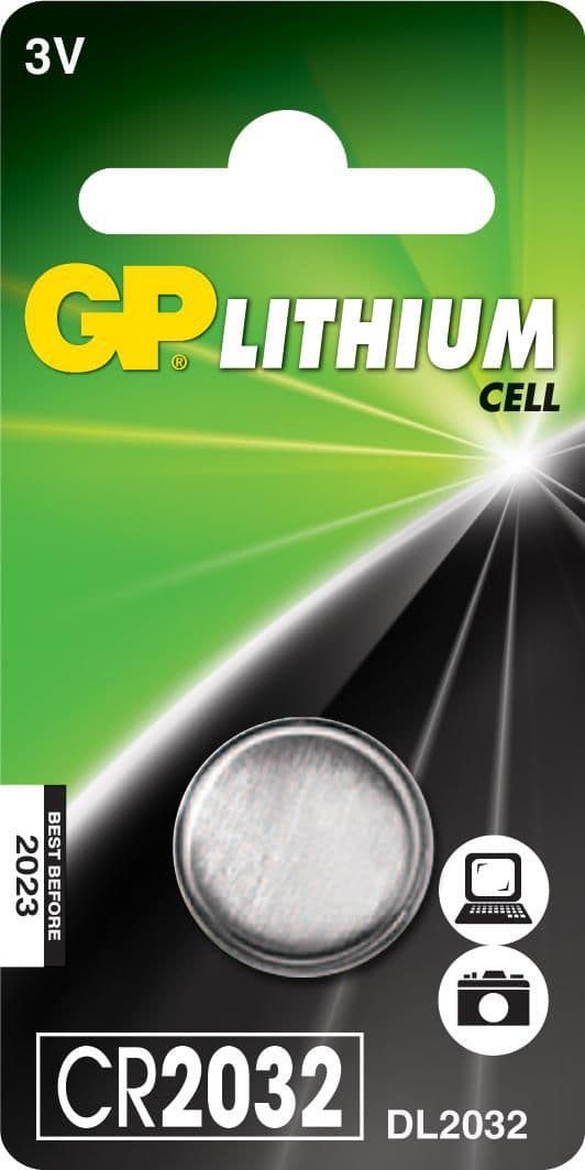 GP Batteries LITHIUM KNAPCELLE CR2032, 2184