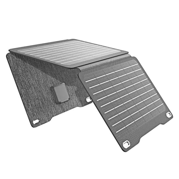 Solpanel 22W USB USB-C Vattentålig IP67 och Fällbar Swissten Grå