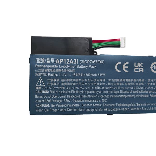 AP12A3i Laptopbatteri, 4850mAh kapacitet, 14.1V spænding,AP12A3i